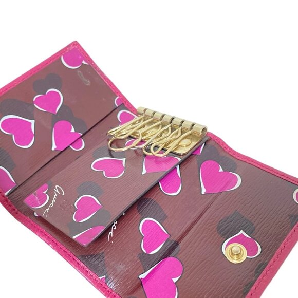 GUCCI Lovely Pink Leather - Key Case 101-080625 - Picture 8 of 11